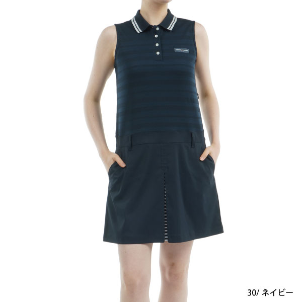 【新品タグ付き】トミーヒルフィガーゴルフ ワッフル袖切り替えワンピース Mサイズ TOMMY HILFIGER GOLF（トミー ヒルフィガー ゴルフ） セール ゴルフ
