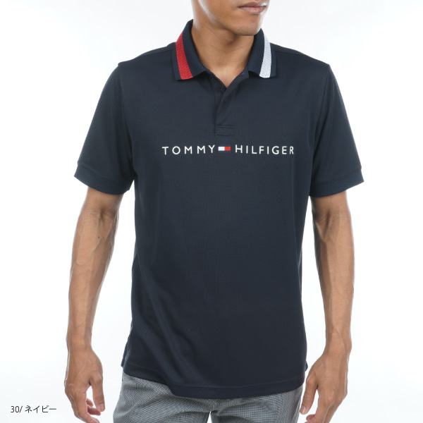 セール トミーヒルフィガー メンズ ベーシック ロゴ 半袖ポロシャツ THMA319 大きいサイズ有 吸水速乾 抗菌 防臭 UVカット TOMMY HILFIGER｜golf-line｜16