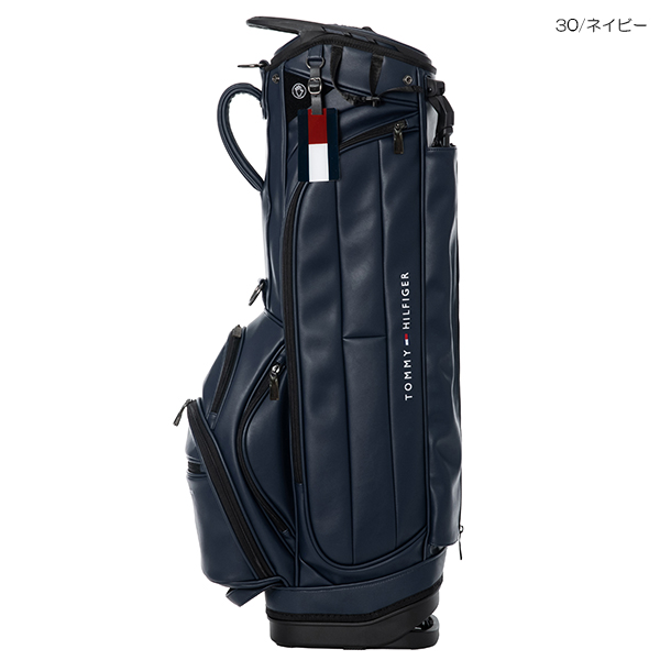 【極美品】トミーヒルフィガー ゴルフキャディバッグ 9型 ネイビー 2022年製 TOMMY HILFIGER GOLF（トミー ヒルフィガー ゴルフ） キャディバッグ