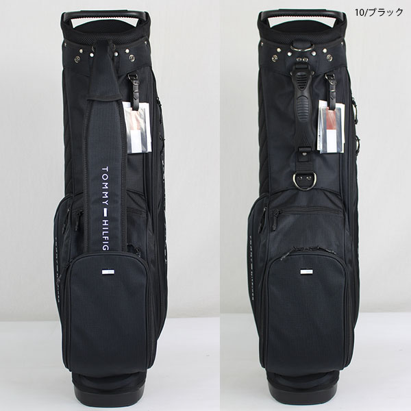 トミーヒルフィガー　スタンドキャディバッグ【9.0型】ブラック　thmg6sc8 TOMMY HILFIGER GOLF（トミー ヒルフィガー ゴルフ） キャディバッグ