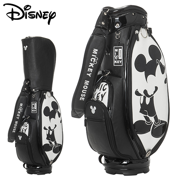 K044 美品！Disney mickey キャディバック 9.5型 フード無し キャディバッグ ゴルフバッグ ディズニー XYMG5FC1 25秋冬