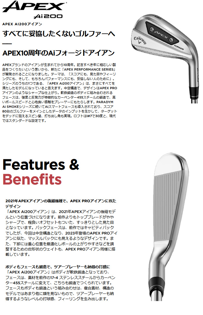 Callaway ゴルフクラブ キャロウェイ APEX Ai200アイアンセット 