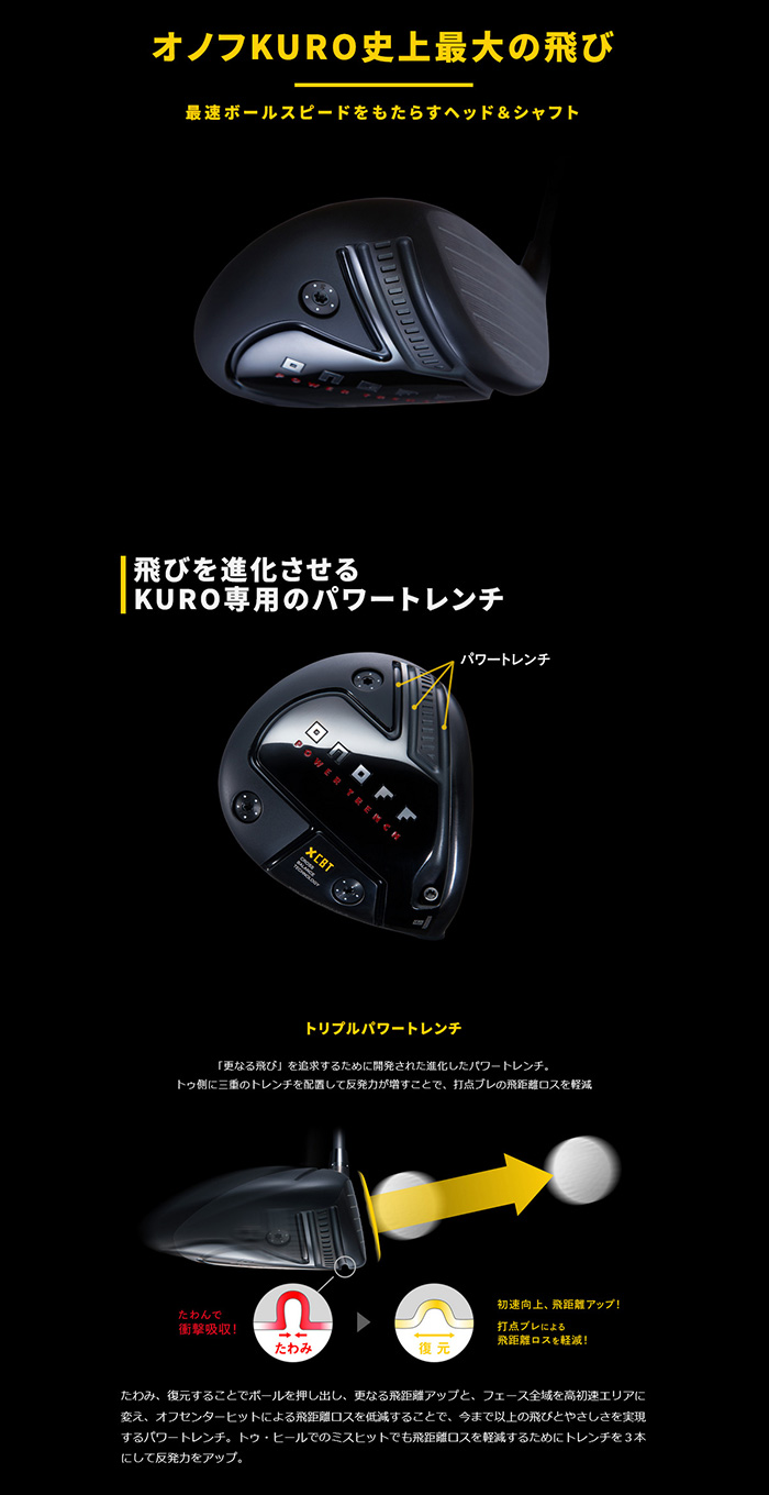 ゴルフクラブ カスタム 24モデル ONOFF KURO ドライバー  VENTUS TR ヴェンタス TR レッド フジクラ 特注  オーダーカスタム品 黒オノフ 通常グリップ｜golf-magazzino｜10