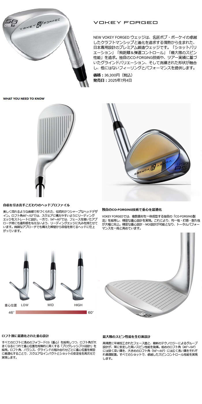 Titleist カスタム タイトリスト TITLEIST VOKEY FORGED
