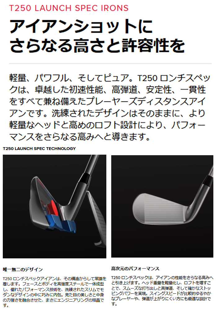 Titleist カスタム タイトリスト TITLEIST T250アイアン Launch