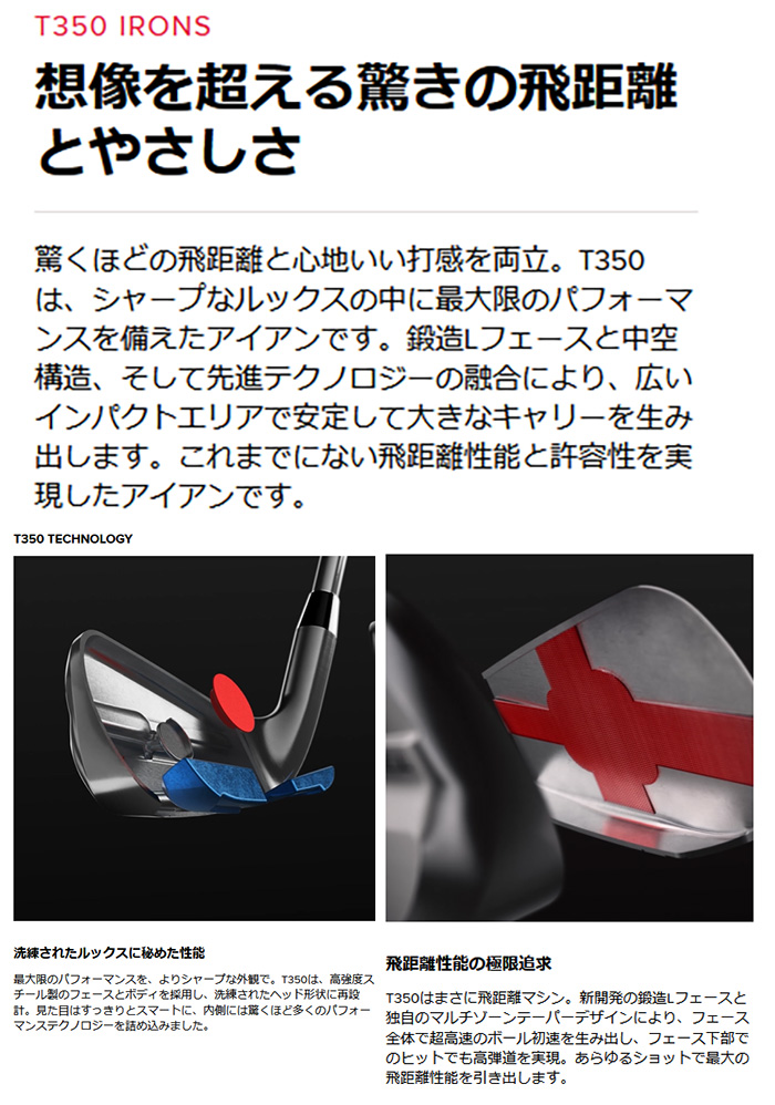タイトリスト　T350 アイアンセット(7〜P) モーダス120S カスタム Titleist タイトリスト NEW Tシリーズ アイアンセット T100/T150