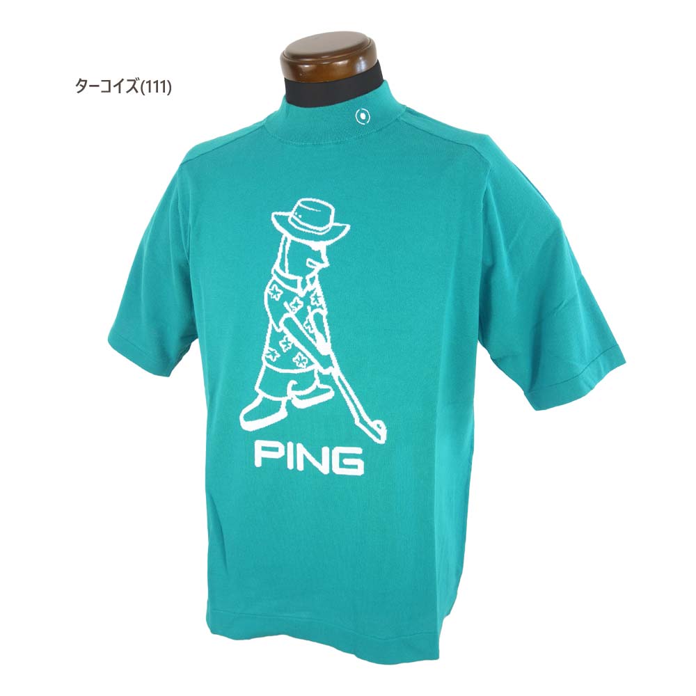 PING ピンゴルフ ゴルフ ニットハイネックシャツ （M/L寸：メンズ 