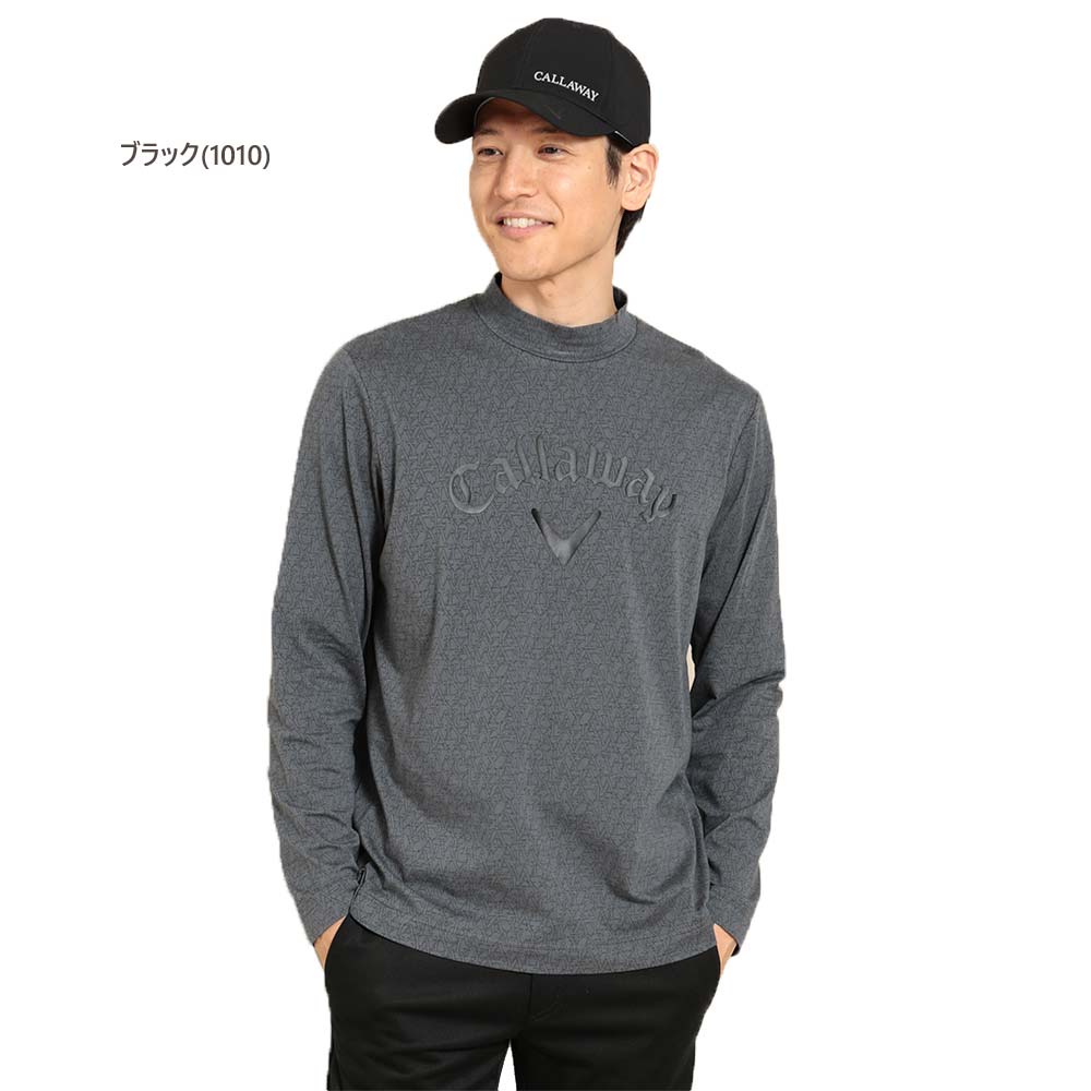 メール便・ゆうパケット キャロウェイ Callaway ゴルフウェア 長袖モックネックシャツ（M/L/LL/3L寸：メンズ） 2023秋冬新作モデル  SALE c23233108