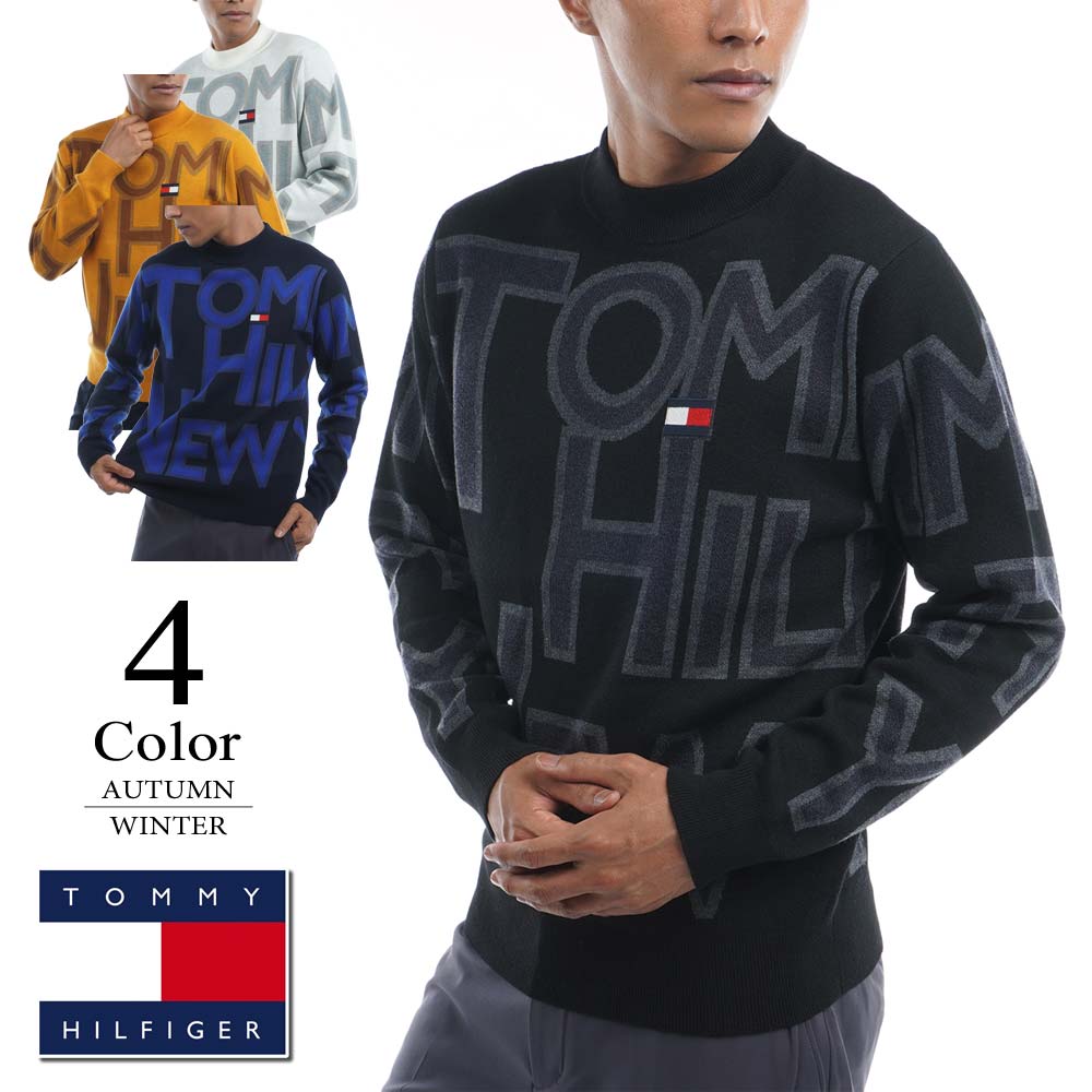 トミーヒルフィガー TOMMY HILFIGER メンズ モックネックニット（M/L寸：メンズ） 秋冬 SALE thma289