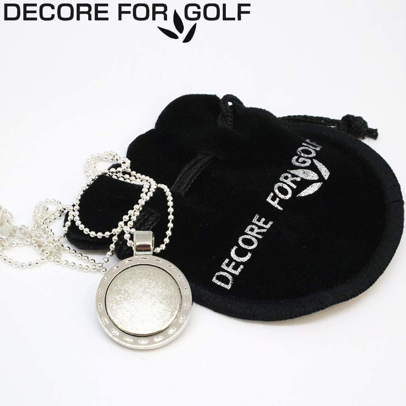 クーポン有 メール便発送 DECORE FOR GOLF デコレフォーゴルフ マーカー用台座 チェーンネックレスタイプ DCMK-C シルバー