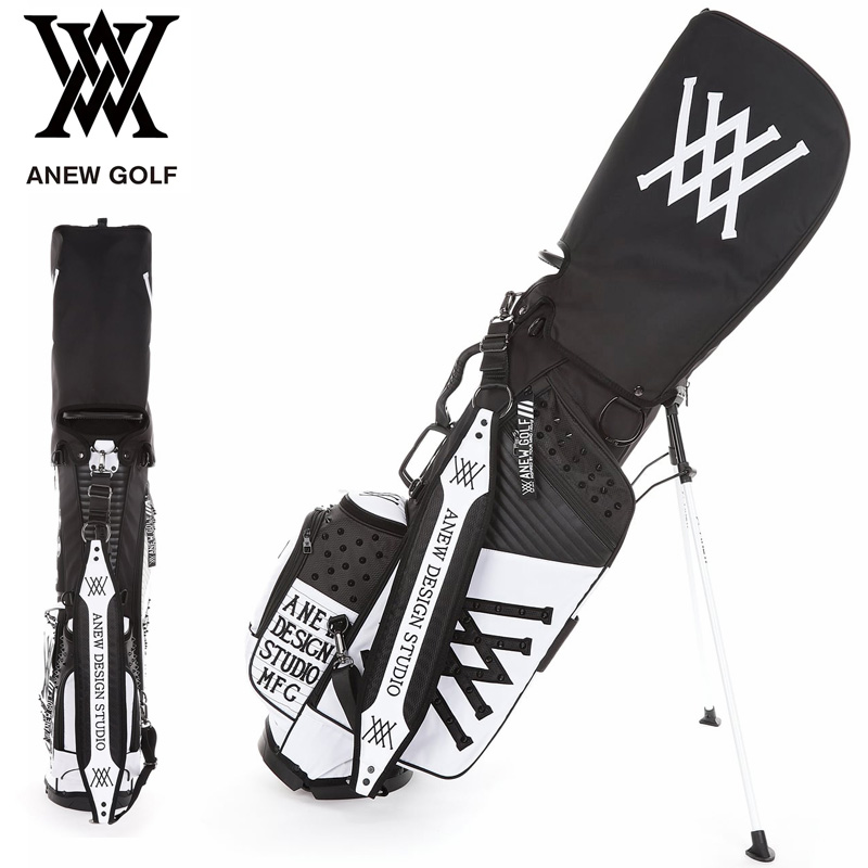ANEW GOLF 透明フード付き 2カラーブラック&ホワイト スタンド ANEW GOLF 透明フード付き 2カラーブラック&ホワイト スタンド
