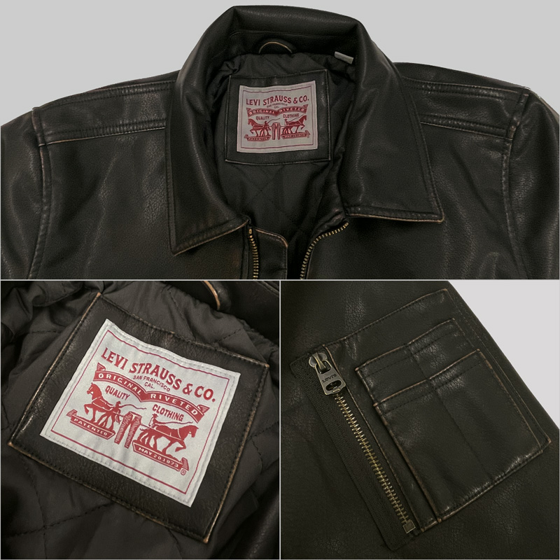 【新品未使用】ライダース リブジャケット ダークブラウン M otwrnlvsa7753-0000-1.jpg