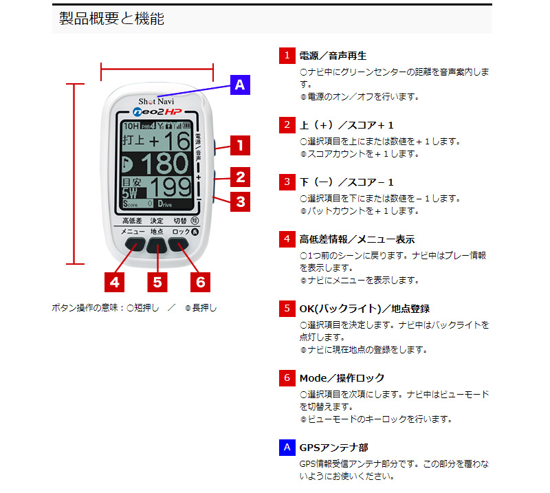 ショットナビ ネオ2 HP GPSゴルフナビ Shot Navi neo2 HP 高低差情報