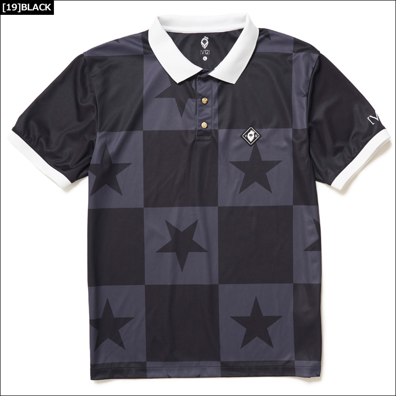V12 ゴルフ メンズ 半袖 ポロシャツ PANEL STAR POLO V122010-CT02 ヴィ・トゥエルヴ 春夏秋【新品】PAAR ゴルフウェア トップス V12 GOLF スター V12 ゴルフ メンズ 半袖 ポロシャツ PANEL STAR POLO V122010-CT02