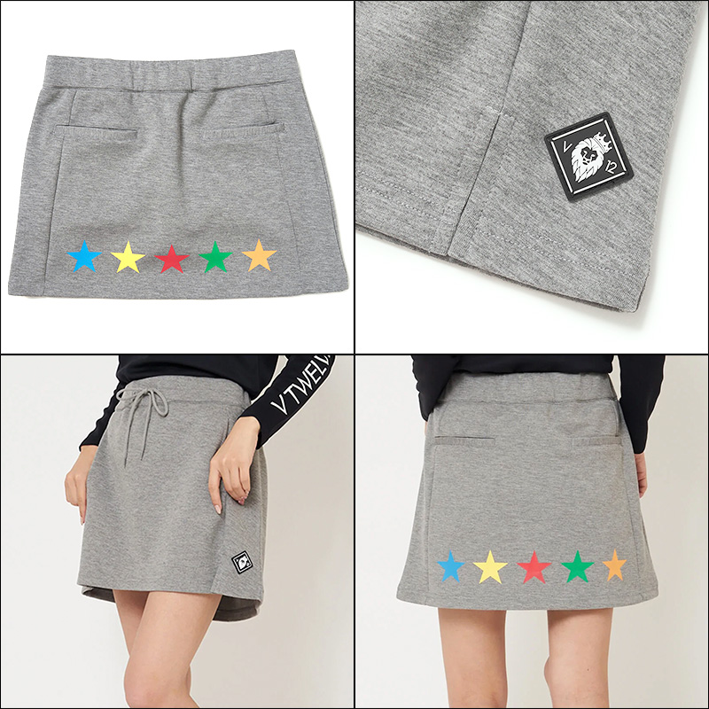 クーポン有 V12 ゴルフ スカート BACK 5 STAR SKIRT V122220-SK03 ヴィ