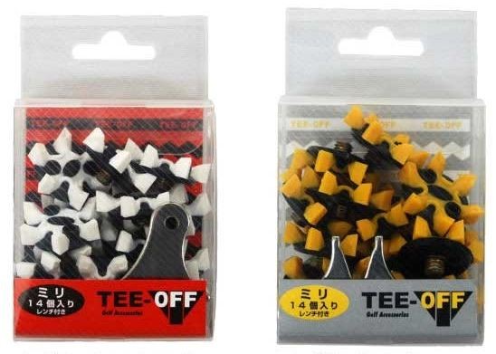 LEZAX(レザックス) TEE-OFF ミリタイプ鋲(14個入り) ブラックｘイエロー TOSP-5751 BKYE qqffhab Amazon | LEZAX(レザックス) TEE-OFF ミリタイプ鋲(14個入り
