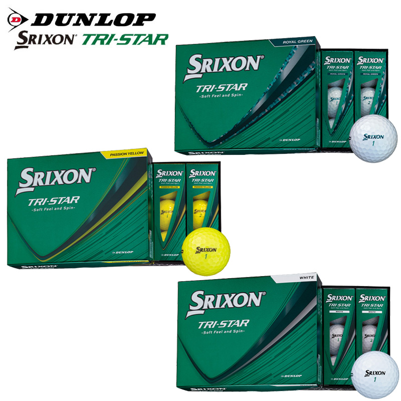 �y1�_�[�X�z�I�E���l�[�� ������Ή� DUNLOP SRIXON TRI-STAR �_�����b�v �X���N�\�� �g���C�X�^�[ �S���t�{�[�� 1�_�[�X  3�J���[