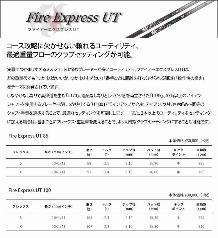 リシャフト工賃込/単品購入不可】 シャフト ユーティリティー用