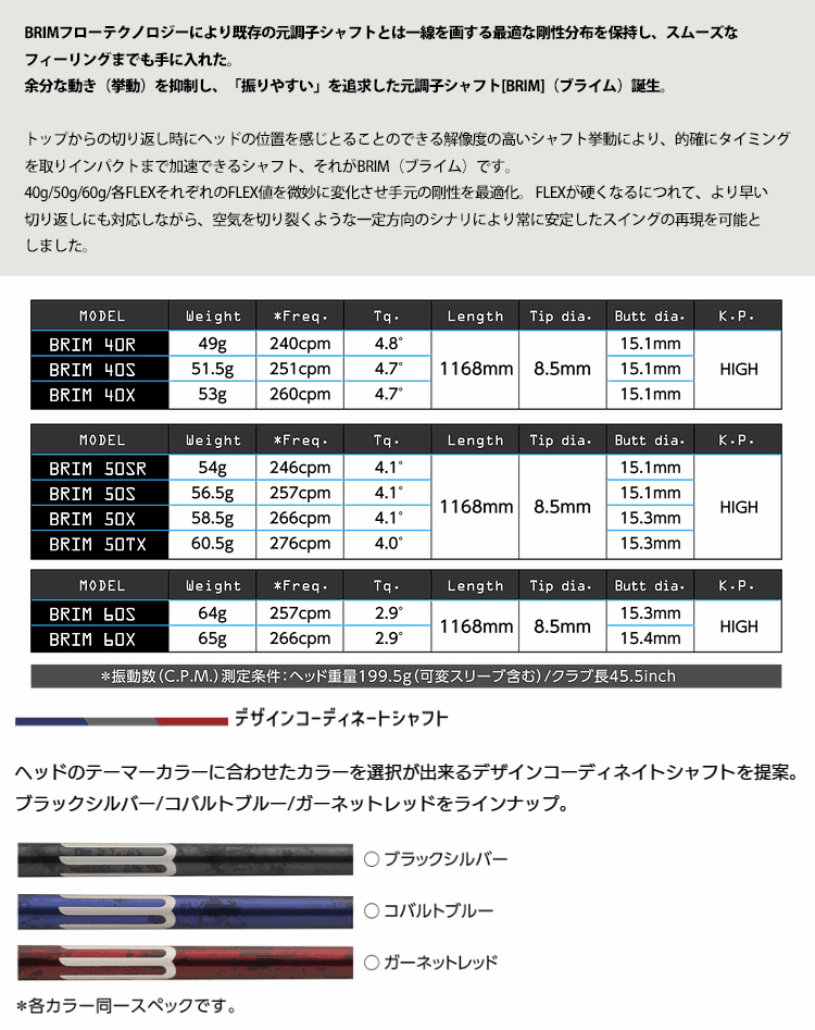 スリクソン ZXi 互換スリーブ付きシャフト デザインチューニング