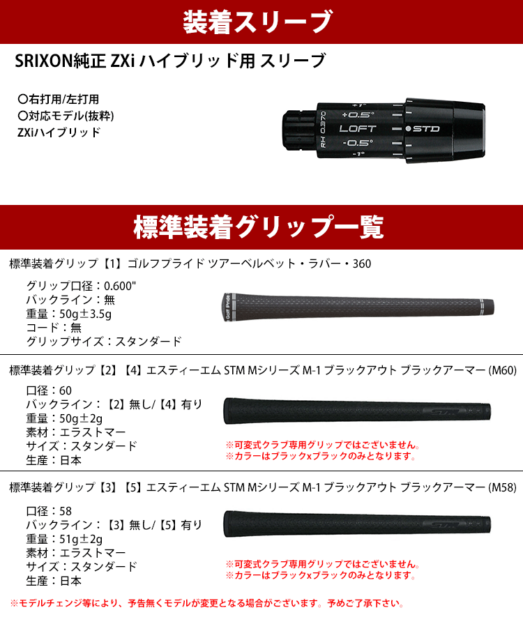 全てメーカー純正部品使用】 スリクソン ZXi ハイブリッド 純正