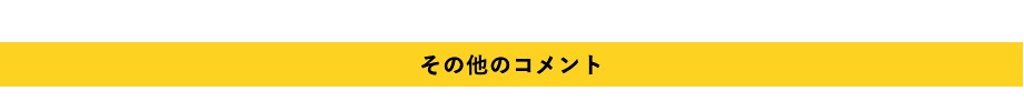 その他コメント