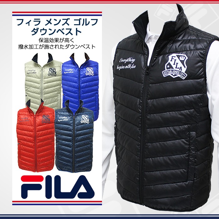 フィラ ダウンベスト 保温効果 撥水加工 ダウンベスト メンズ ゴルフウェア FILA Golf 786-210 :786-210:ゴルフパートナー  別館 - 通販 - Yahoo!ショッピング