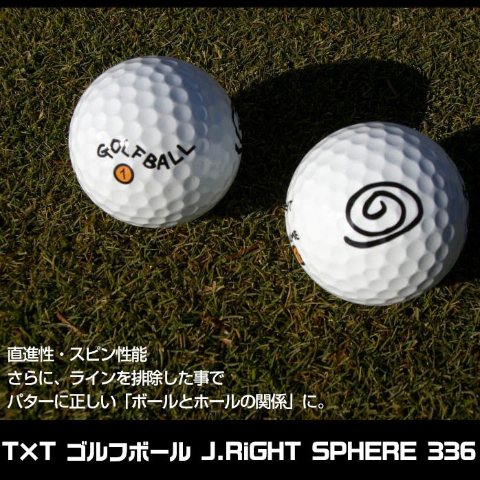ゴルフバック　ゴルフクラブ　カバー　ゴルフボール 所ジョージ プロデュース TxT ゴルフボール J.RIGHT SPHERE 336
