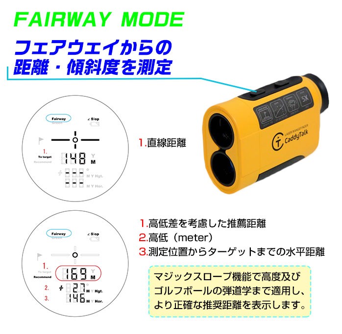 ゴルフゾン レーザー距離計 キャディトーク CaddyTalk ＣＴＬ-700 人間工学 マジックスロープ 110×76×45mm ＧＯＬＦＺＯＮ  RETAIL17