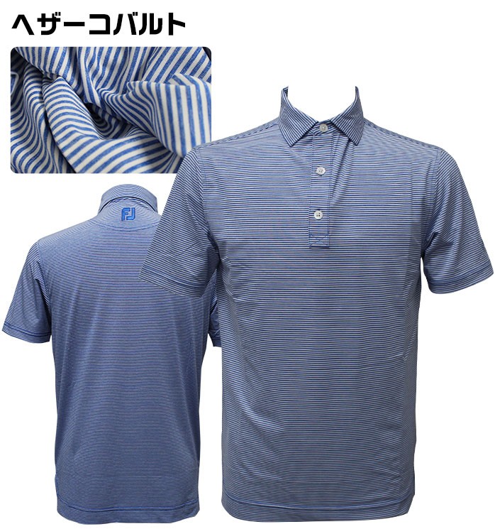 フットジョイ ゴルフウェア メンズ 半袖シャツ ポロシャツ 夏 3ボタン 