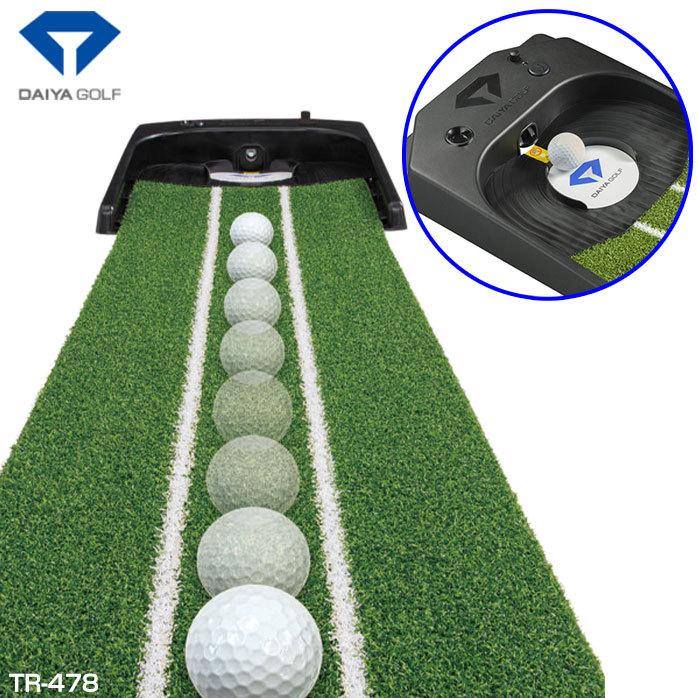 ダイヤ ゴルフ TR-478 ダイヤオートパット HD パターマット パター 練習 用品 電動 自動返球 室内練習 DAIYA GOLF