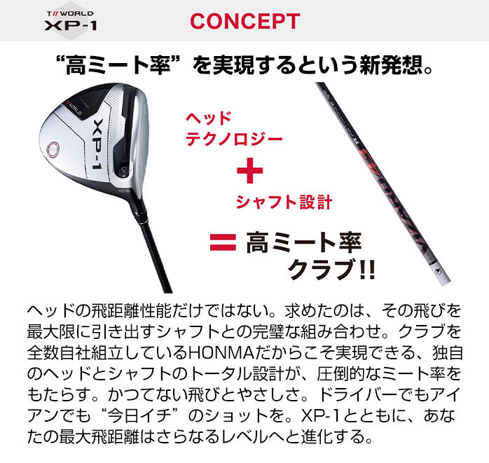 店頭展示品 新品未使用 ホンマ ゴルフ TOUR WORLD XP-1 ドライバー 1W
