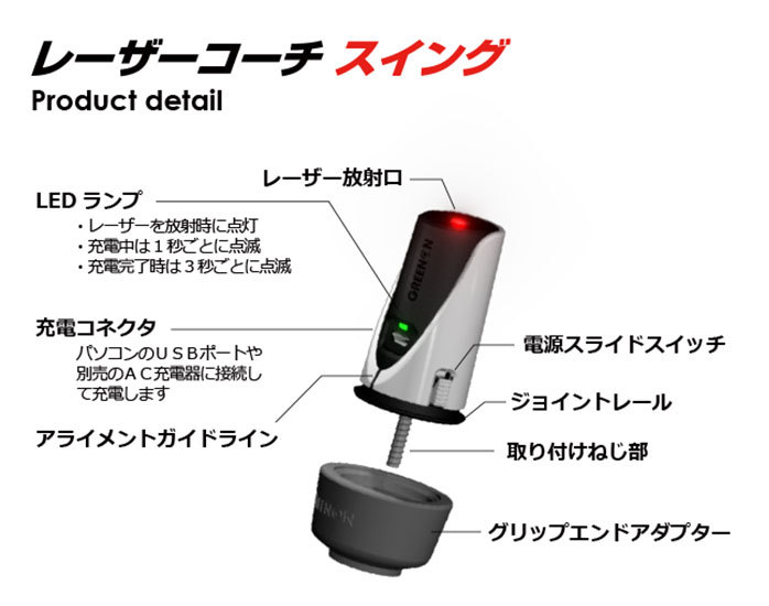 グリーンオン ゴルフ LASER COACH SWING レーザーコーチ スイング