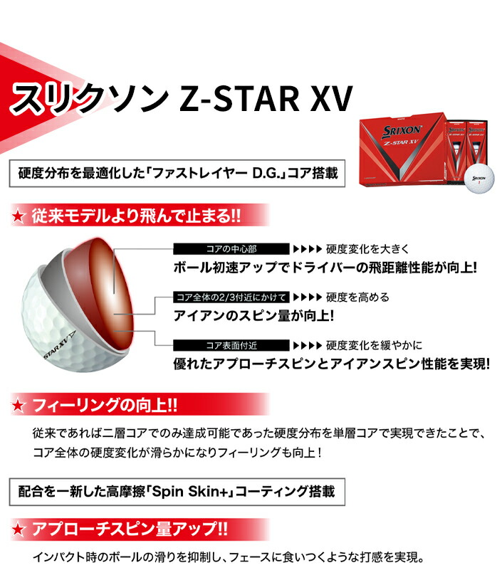 ダンロップ ゴルフ SRIXON Z-STAR Z-STARXV 限定 勝率No.1 アソート 