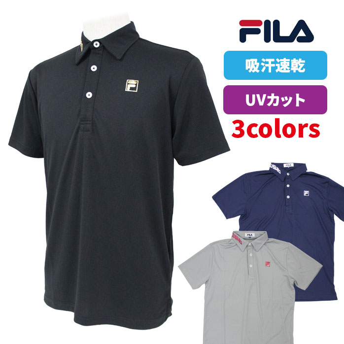 FILA（フィラ） ゴルフ 半袖 ポロシャツ SMU 744645G ブラック
