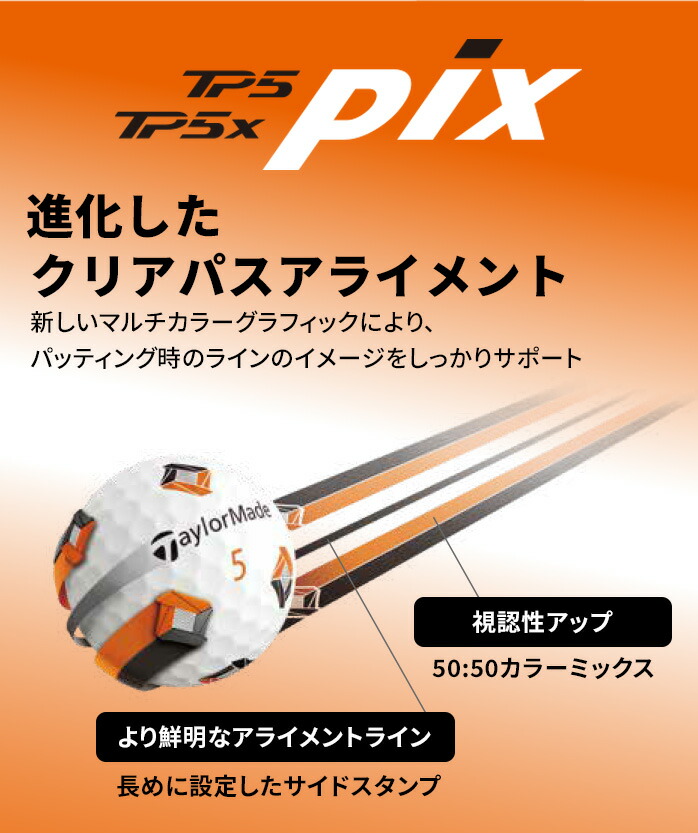 TP5 3ダースセット Taylormade テーラーメイド TP5x Pix ストライプ