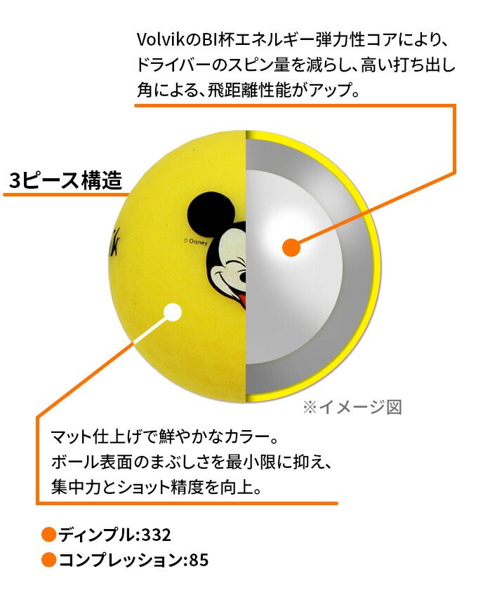 VIVID Volvik MICKEY＆FRIENDS VV59NA86 ヴォルヴィック ミッキー