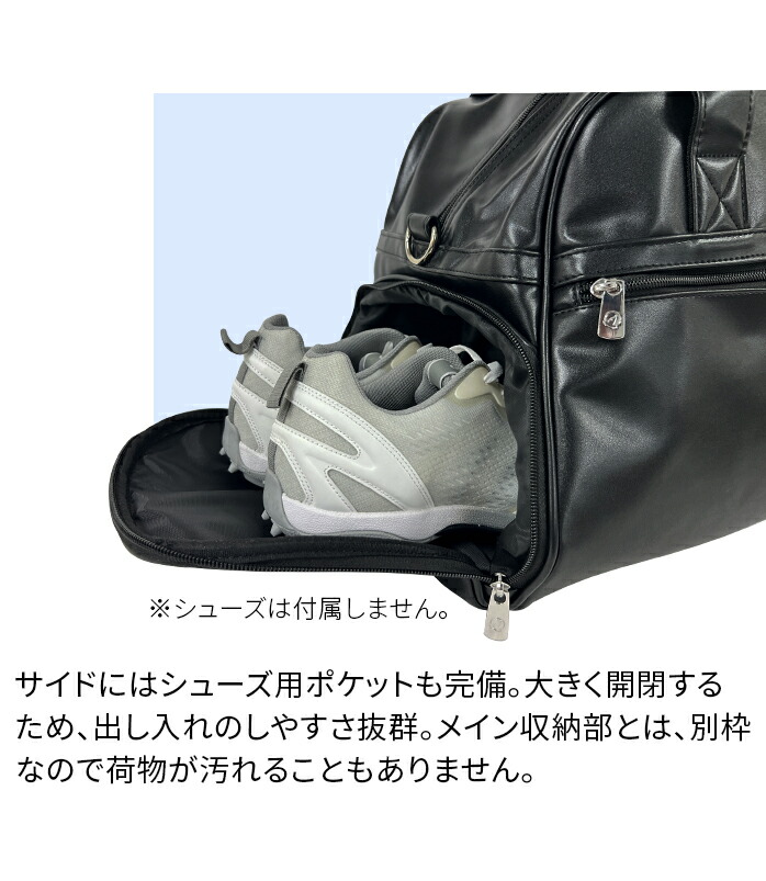 美品　HONMA ホンマゴルフ　シボ革レザー ボストンバッグ　黒　ショルダー付 本間ゴルフ（ゴルフ）のフリマアイテム一覧