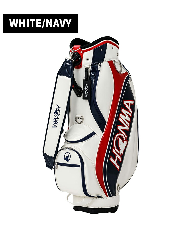 HONMA ゴルフバッグ ホワイト/ネイビー/レッド HONMA GOLF 本間ゴルフ 25 CB12536 W フュージョンキャディー