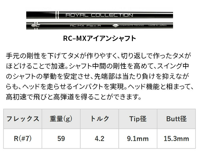 ロイヤルコレクション TM−X アイアンセット RC−MX NS PRO MODUS3