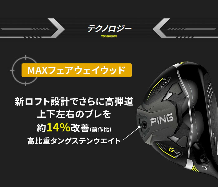 店頭展示品 PING ピン レフティ G430 MAX フェアウェイウッド 3W 5W