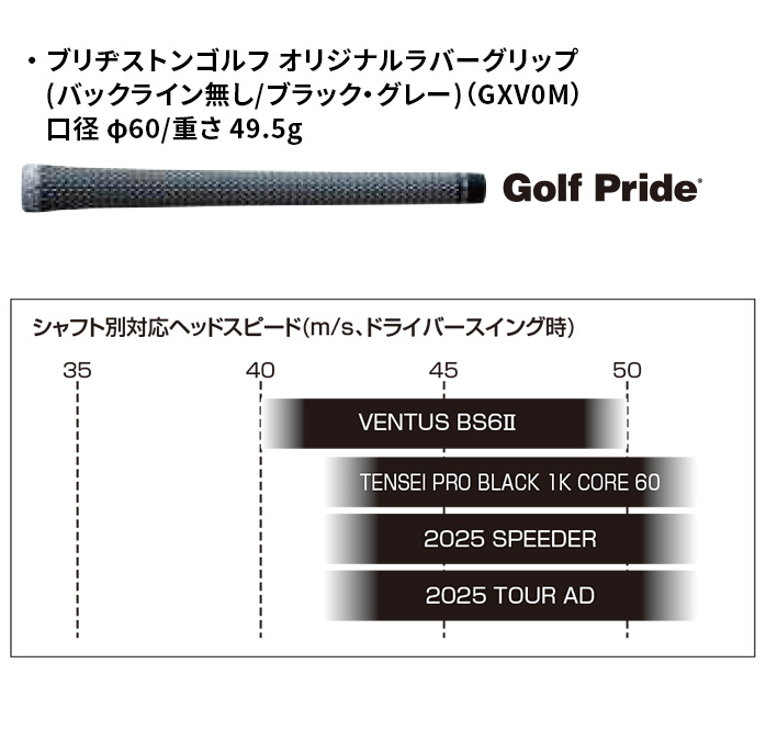 BRIDGESTONE GOLF ブリヂストン ゴルフ ドライバー BX1 LS 9° VENTUS