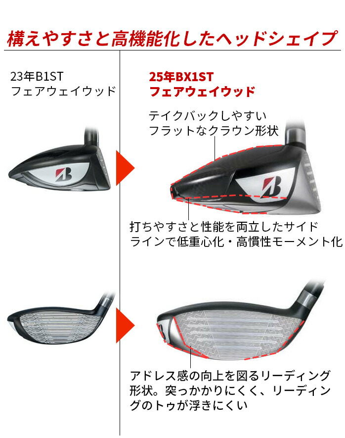 BRIDGSTONE フェアウェイウッド BX1 ST 3W 5W VENTUS BS6 II FW S