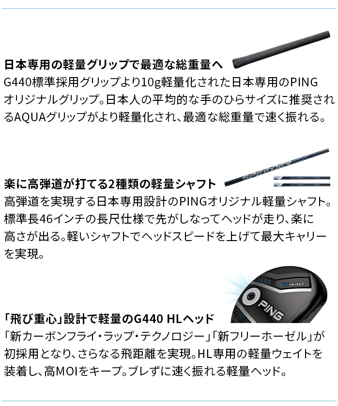 G440 PING ピン ユーティリティ HL ハイブリッド U4 U5