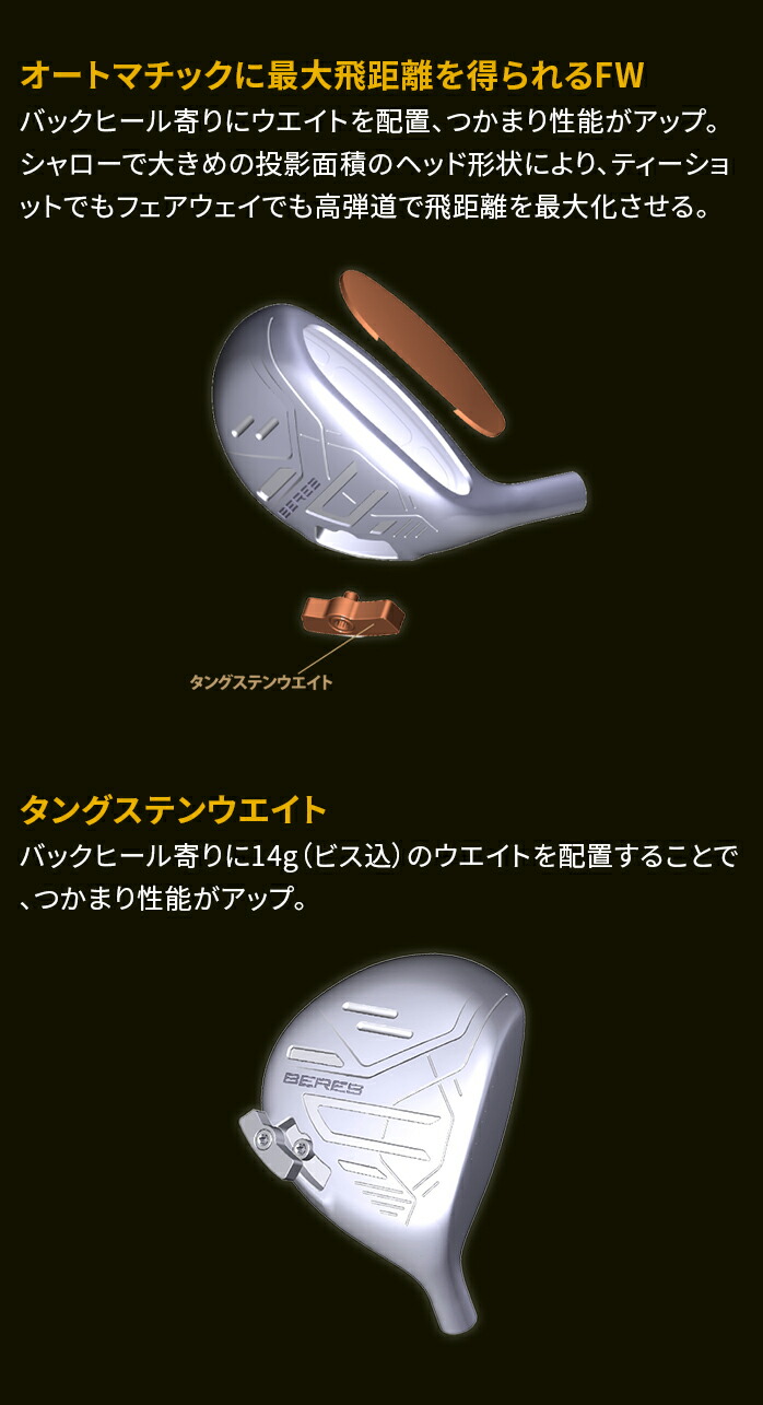 BERES 保証書なし 新品未使用 本間ゴルフ 2024 LADIES BLACK FAIRWAY
