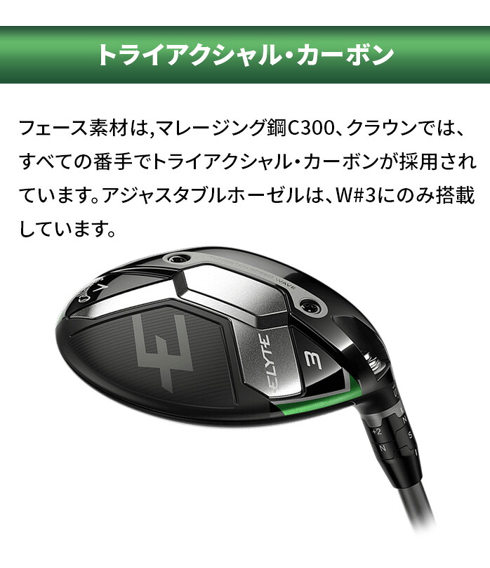 Callaway キャロウェイ ELYTE レフティフェアウェイウッド 2025年