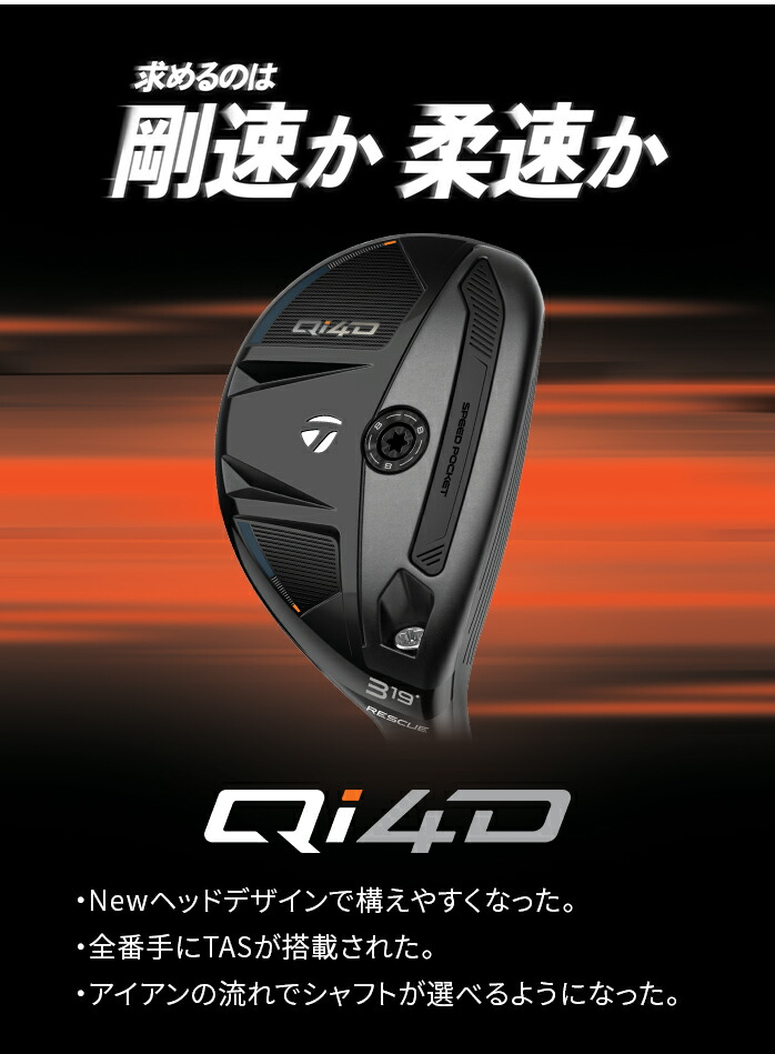 TaylorMade（テーラーメイド） ゴルフ Qi4D ユーティリティ メンズ 右