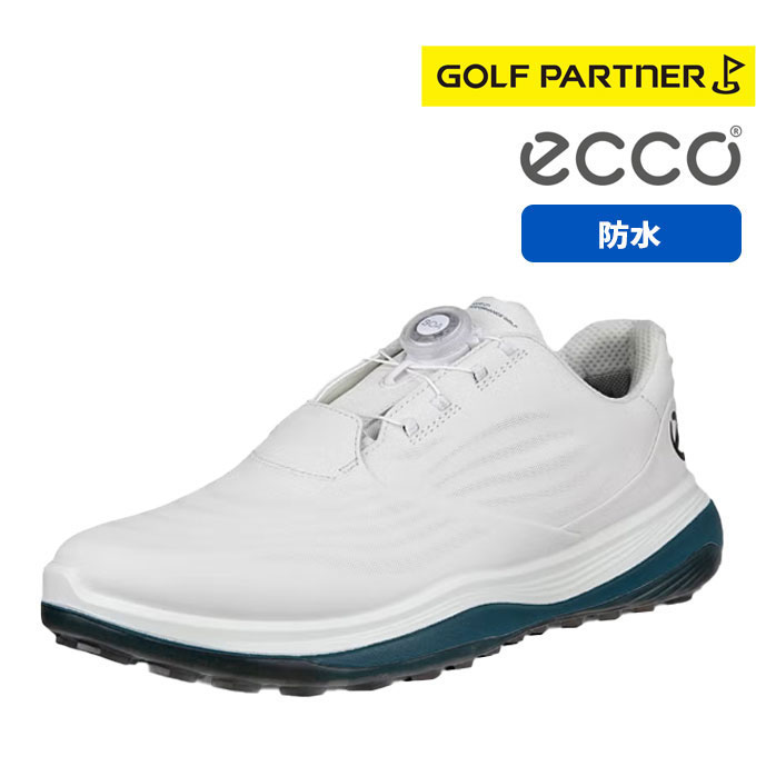 ecco ゴルフシューズ ECCO golf lt1 boa men WHITE PETROL メンズ