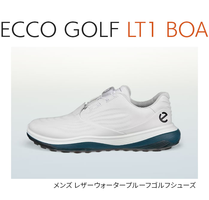 ecco ゴルフシューズ ECCO golf lt1 boa men WHITE PETROL メンズ