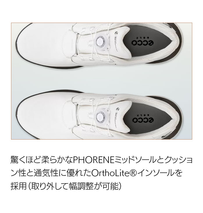 ecco ゴルフシューズ ECCO golf lt1 boa men WHITE PETROL メンズ