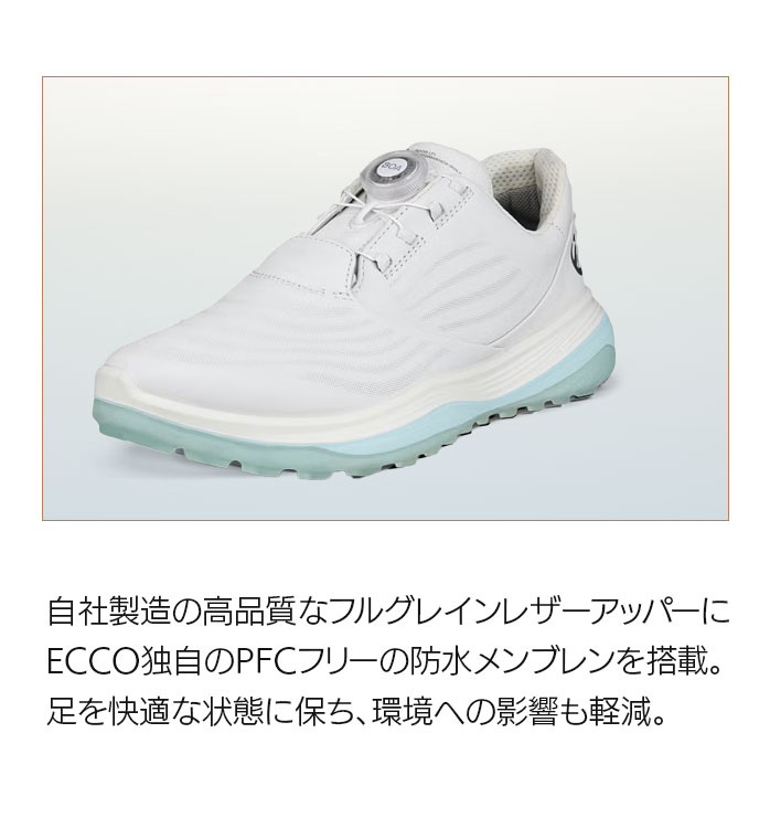 【美品】ゴルフシューズ 防水 レザー レディース 132763 ecco ゴルフシューズ ECCO LT1 BOA Women レディース レザー